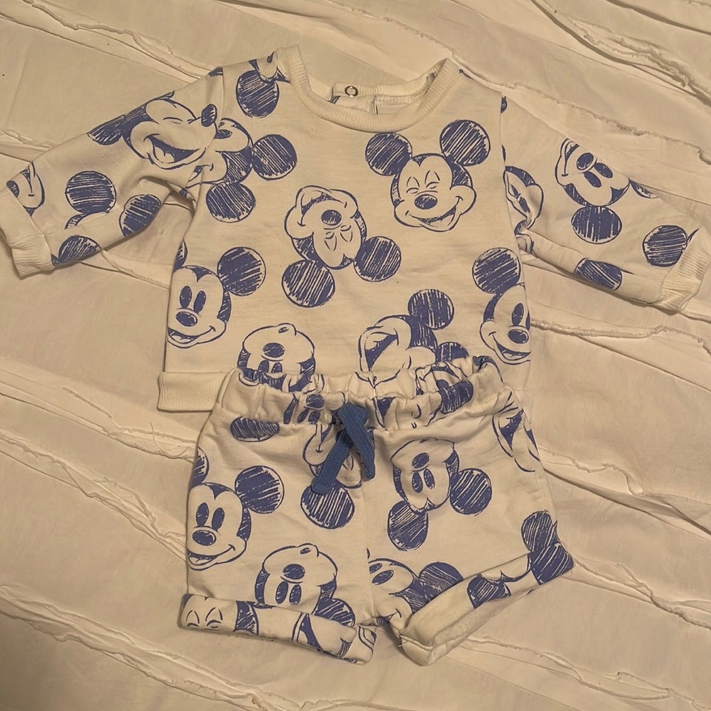 Baby shorts and sweatshirt set